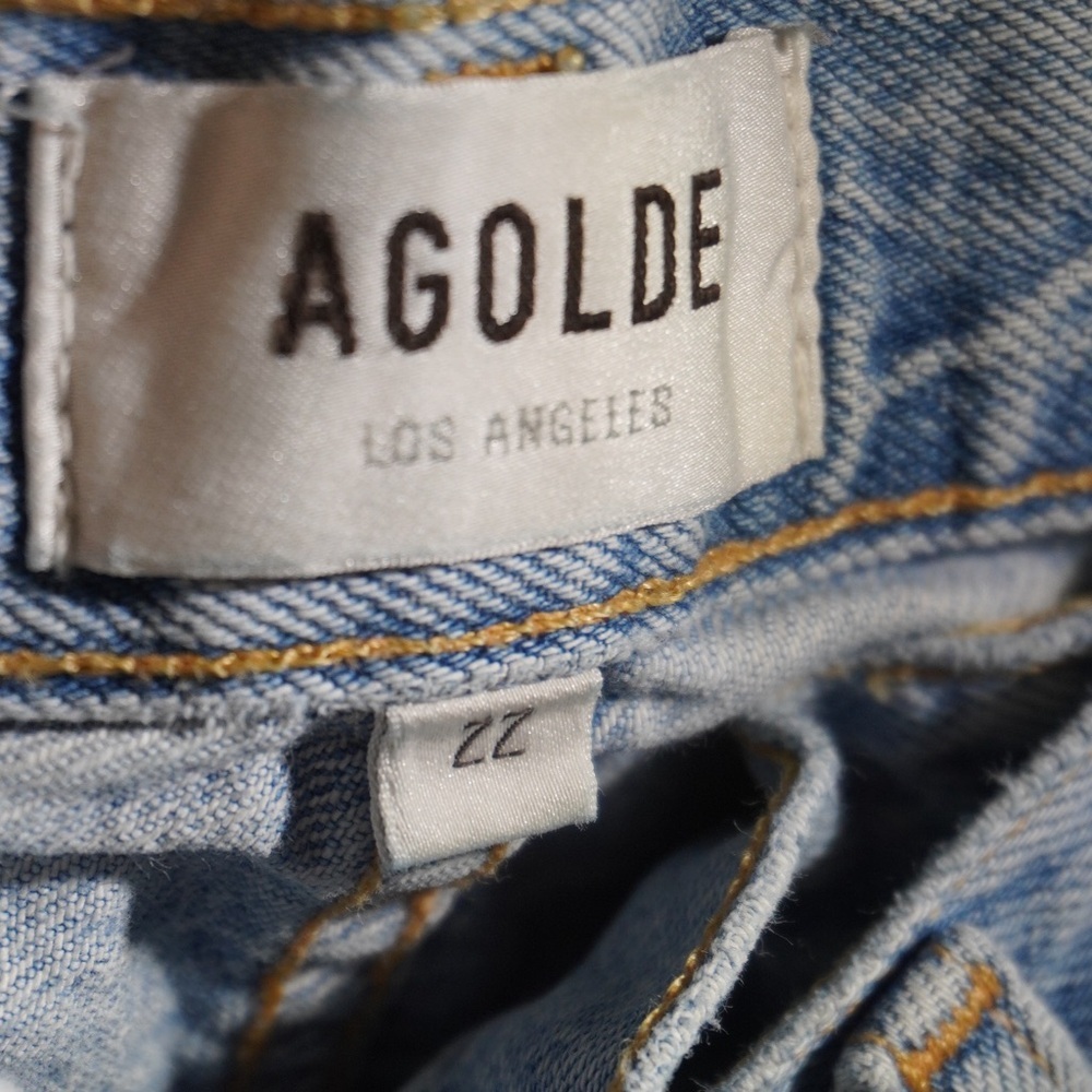 AGOLDE Criss Cross Jeans Size 22 Light Blue - Picture 7 of 14